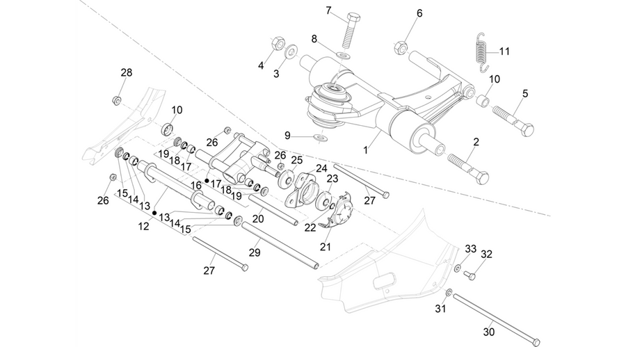 Swinging arm