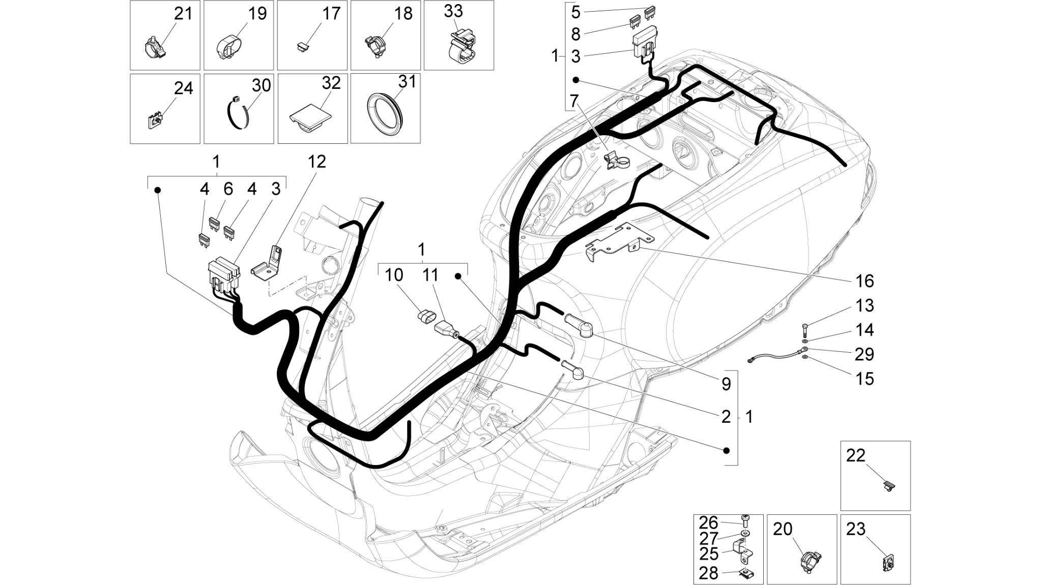 Main cable harness