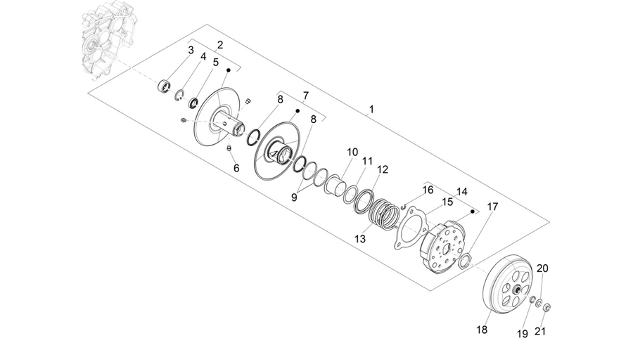 Driven pulley
