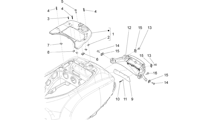 Rear cover - Splash guard