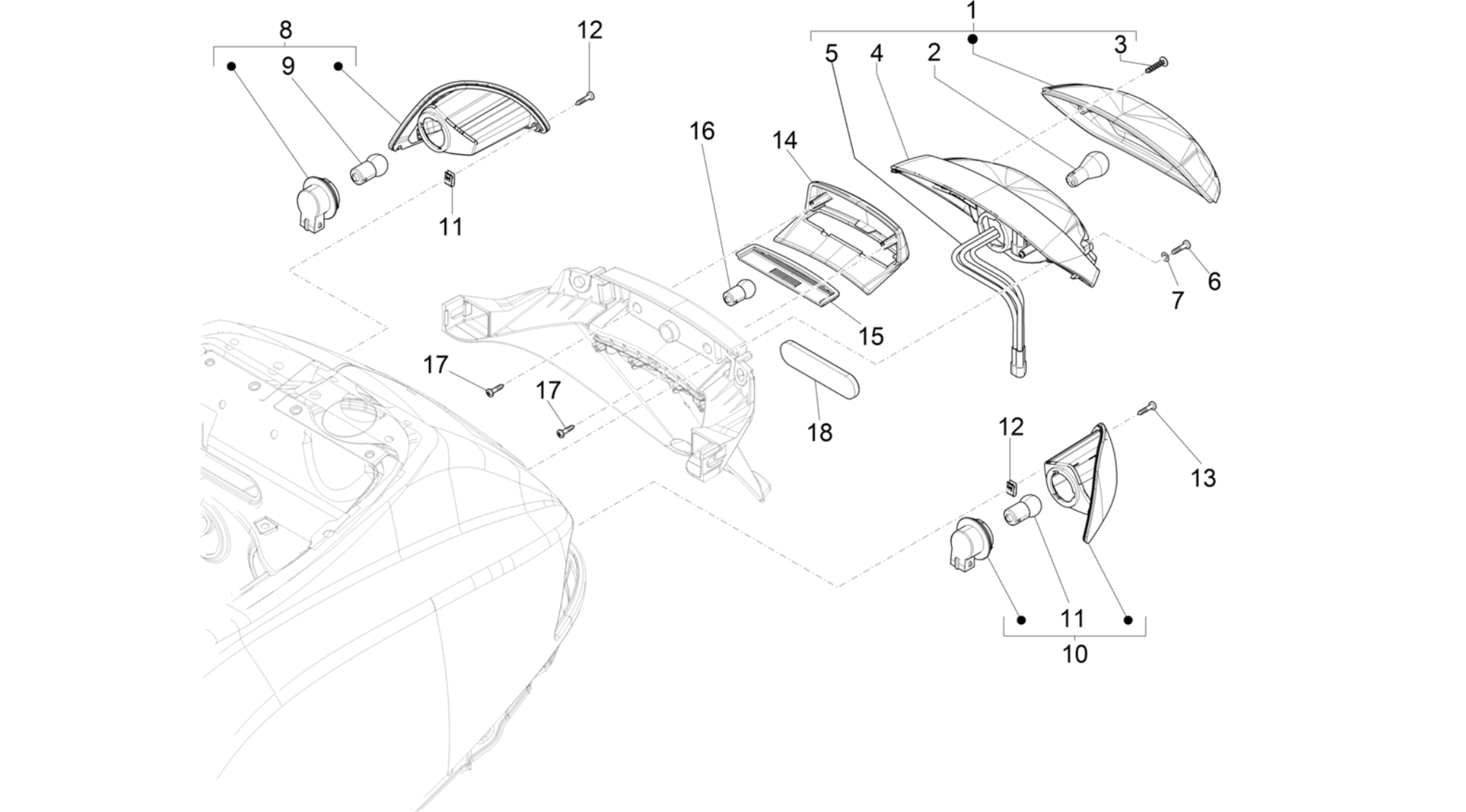 Rear headlamps - Turn signal lamps