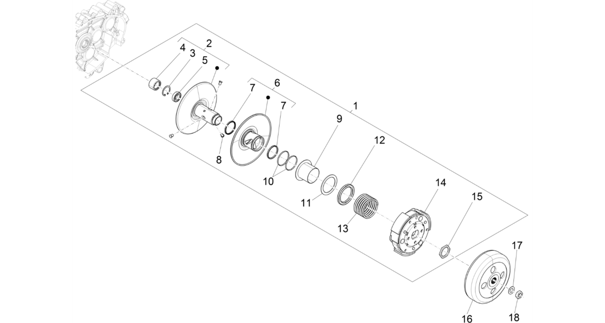 Driven pulley