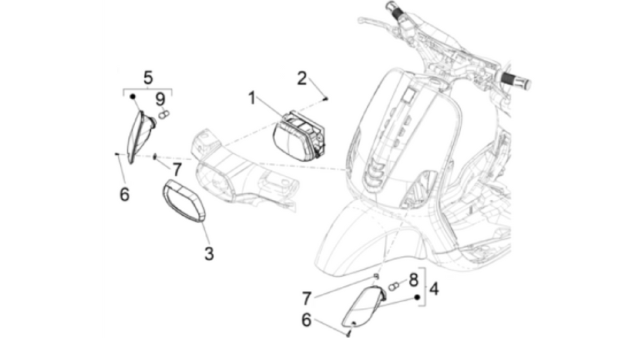 Front headlamps - Turn signal lamps