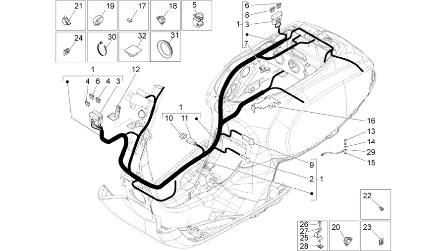 Main cable harness