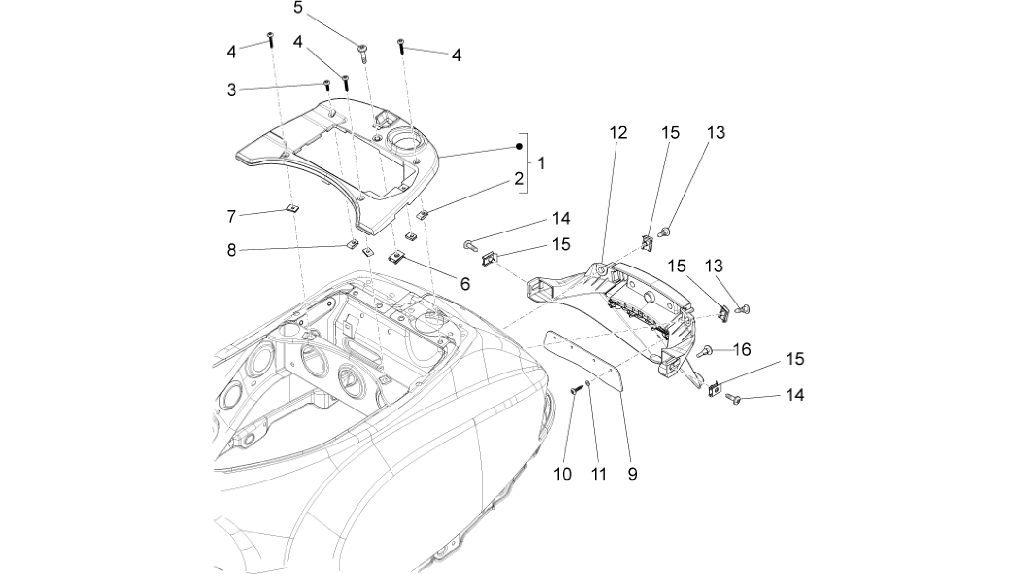 Rear cover - Splash guard