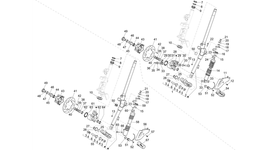 Fork/steering tube - Steering bearing unit