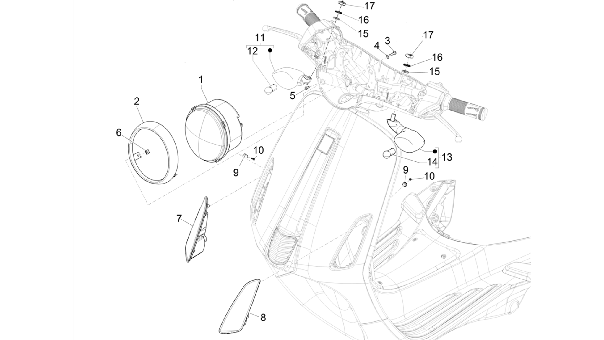 Front headlamps - Turn signal lamps