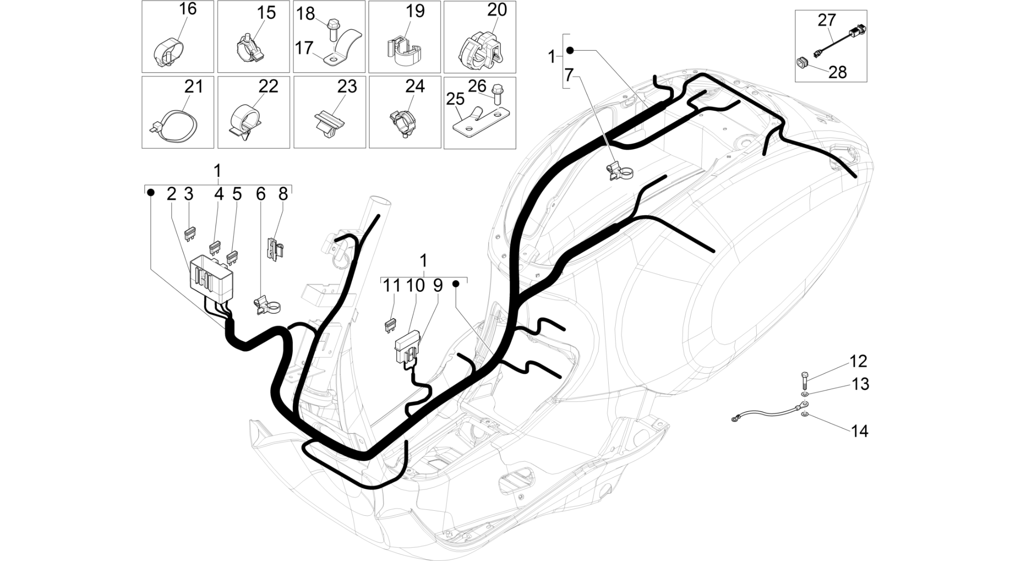 Main cable harness