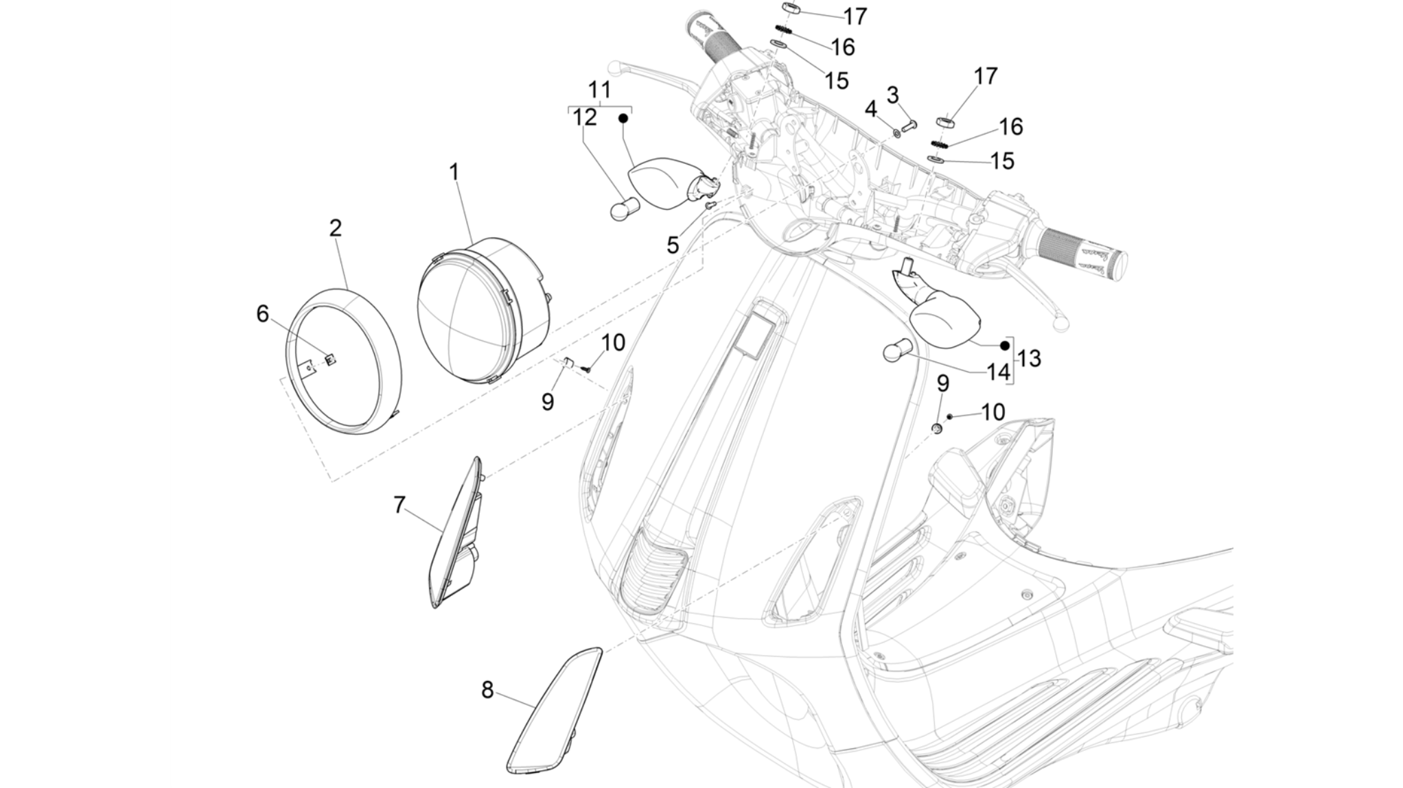 Front headlamps - Turn signal lamps