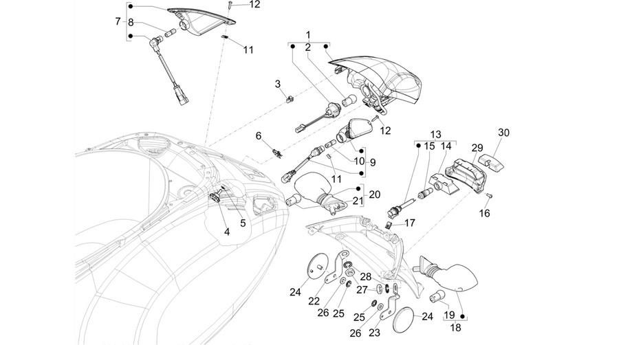 Rear headlamps - Turn signal lamps