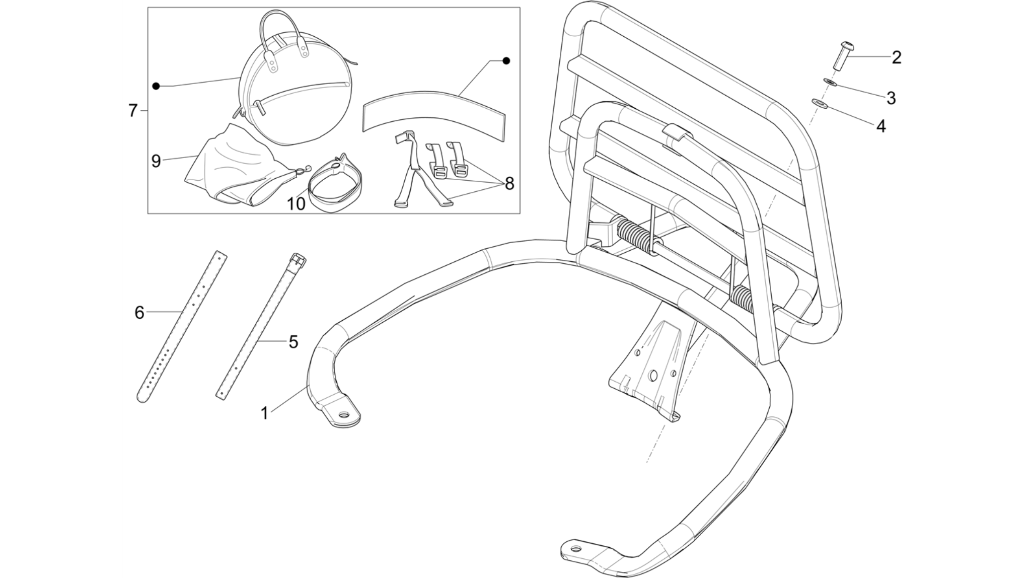 Rear luggage rack
