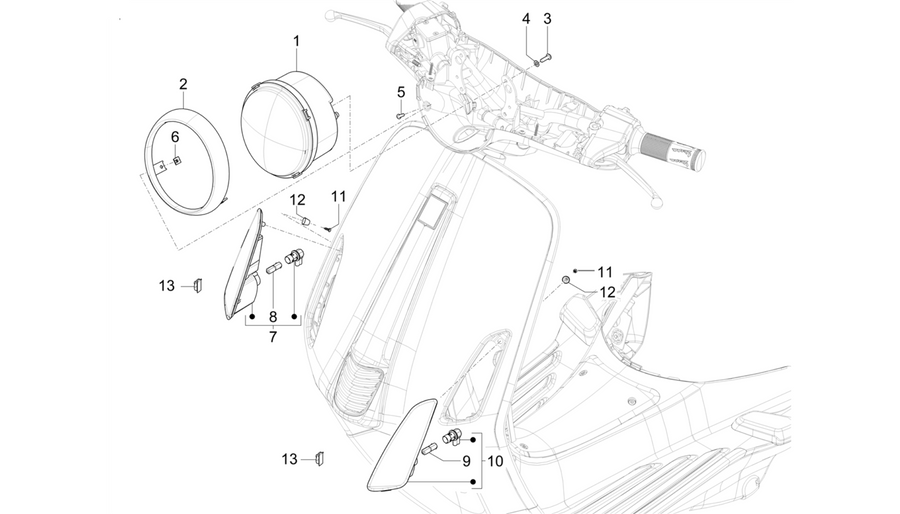 Front headlamps - Turn signal lamps