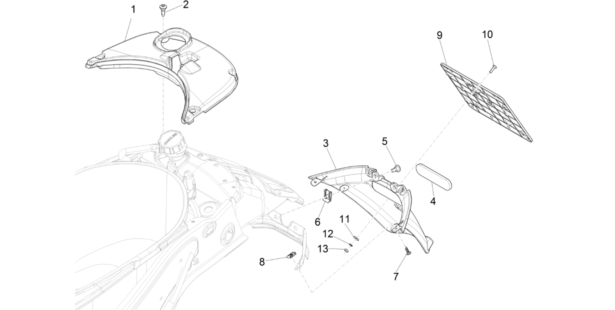 Rear cover - Splash guard
