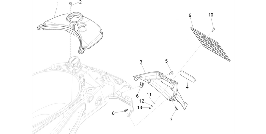 Rear cover - Splash guard