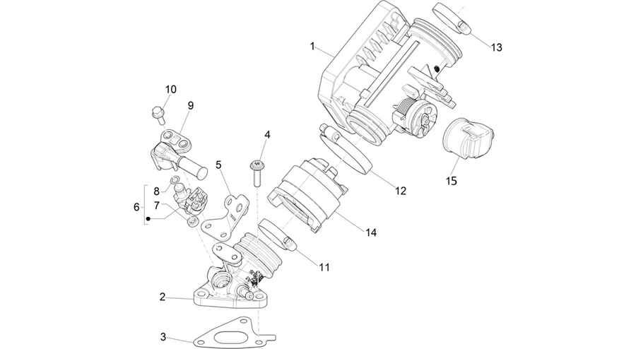Throttle body - Injector - Induction joint
