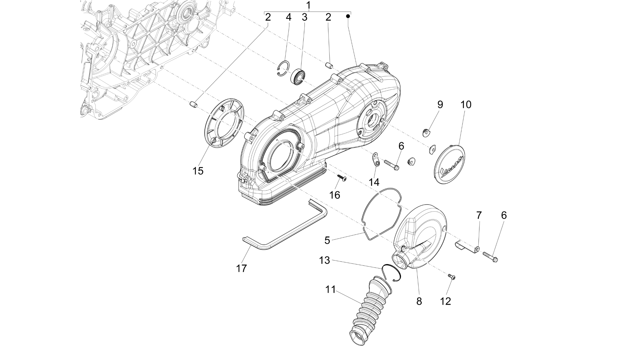 Crankcase cover - Crankcase cooling