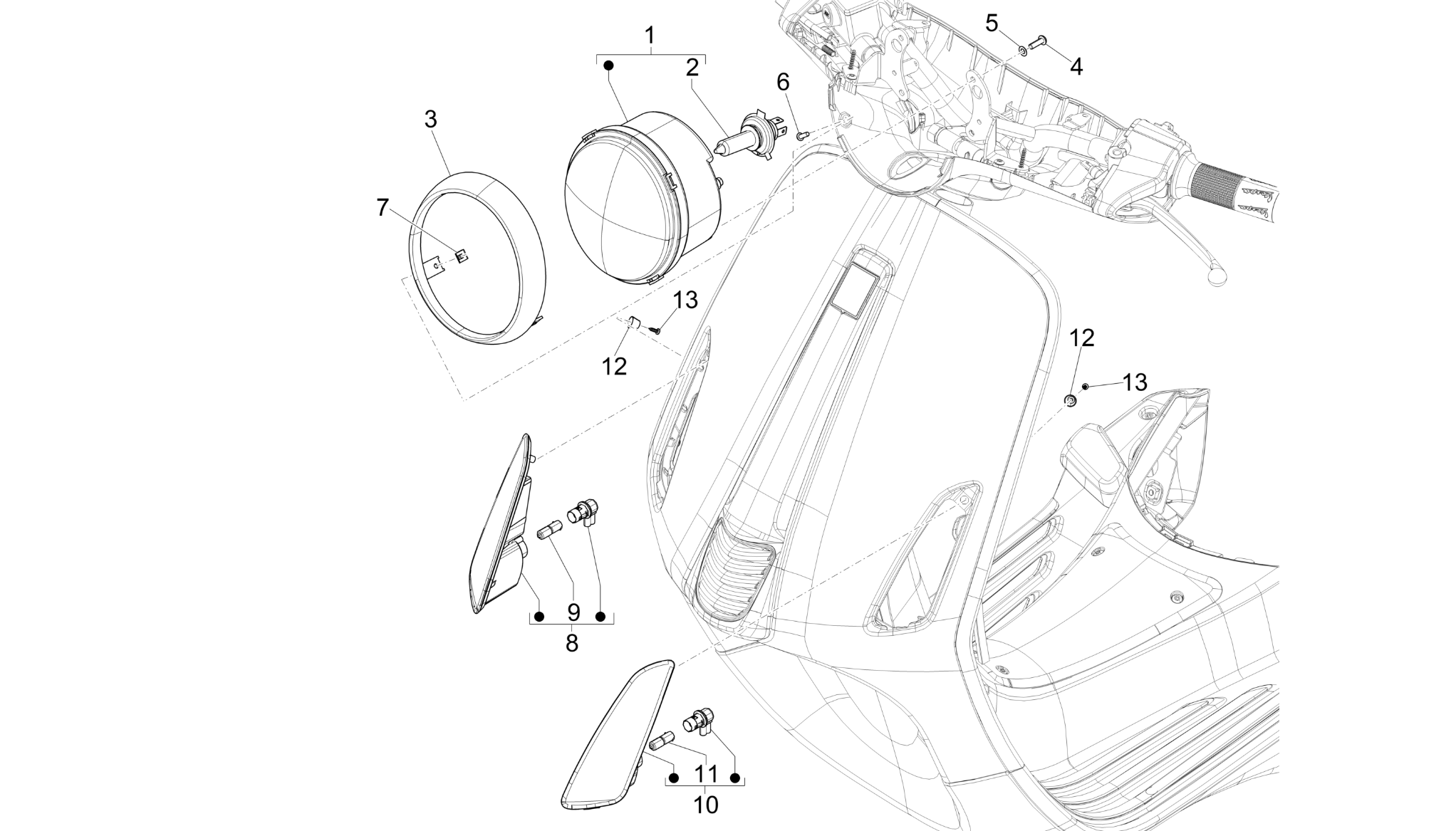 Front headlamps - Turn signal lamps