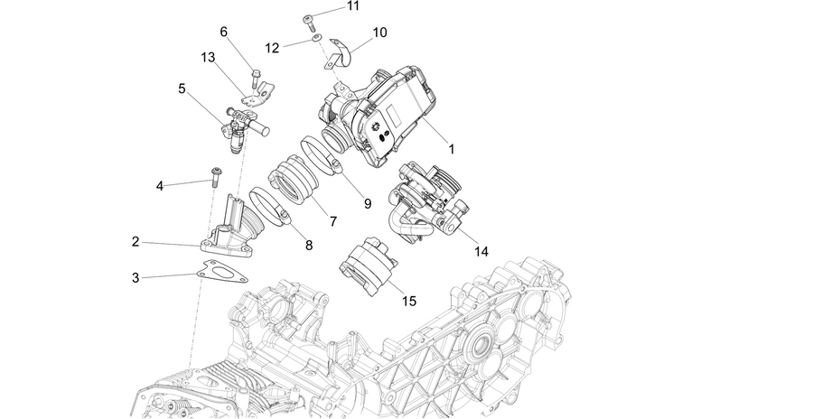 Throttle body - Injector - Induction joint