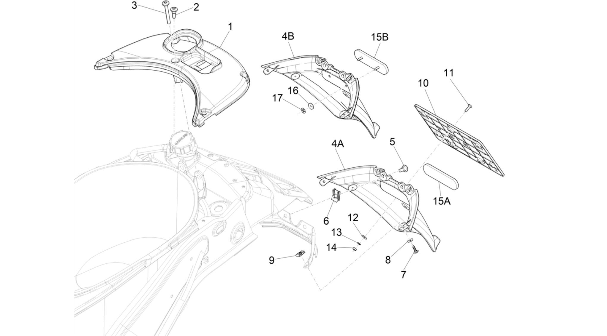 Rear cover - Splash guard