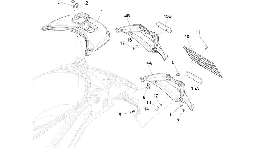 Rear cover - Splash guard