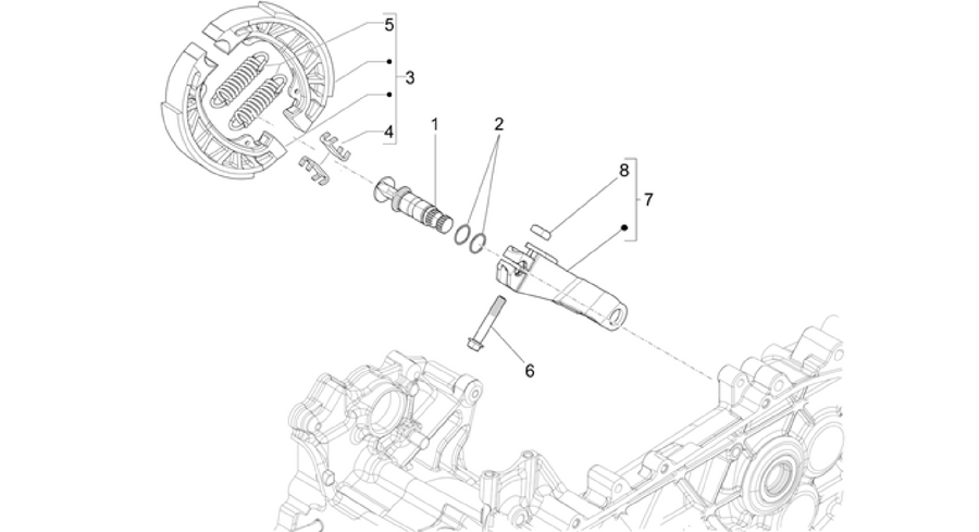 Rear brake - Brake jaw