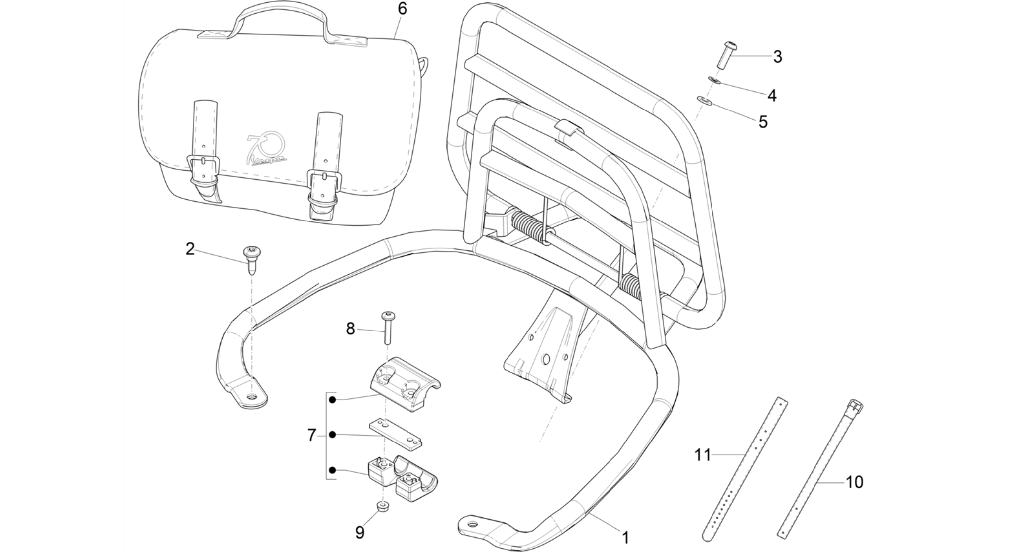 Rear luggage rack