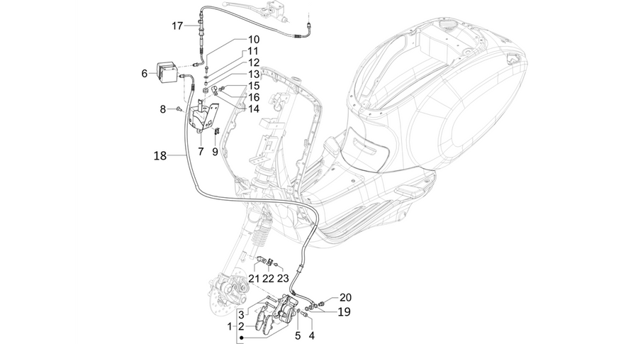 Brakes pipes - Calipers (ABS)