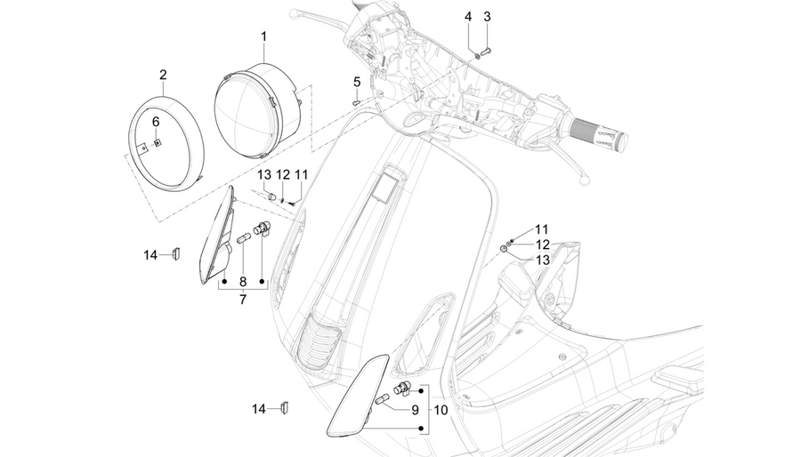 Front headlamps - Turn signal lamps