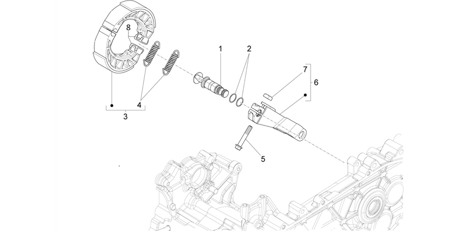 Rear brake - Brake jaw
