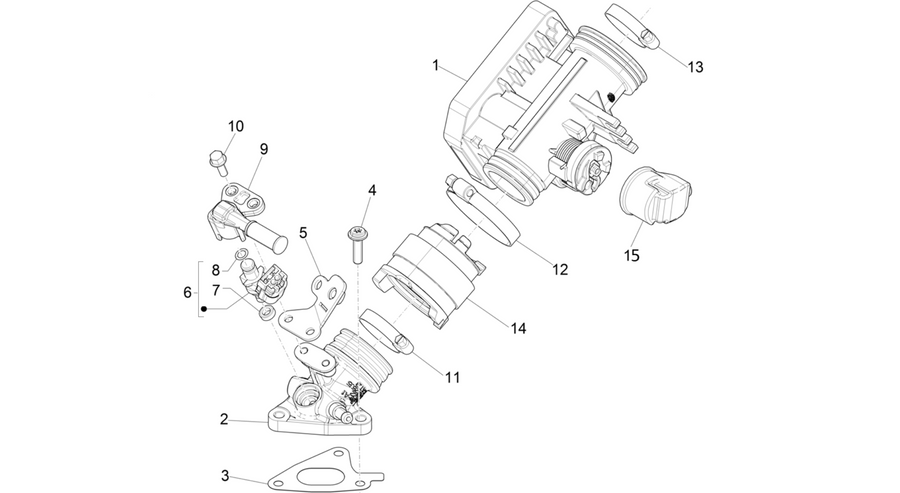 Throttle body - Injector - Induction joint
