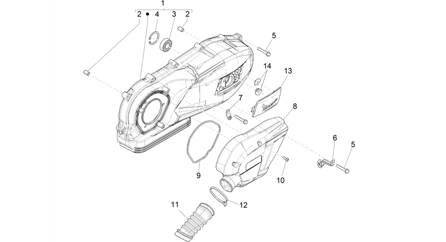 Crankcase cover - Crankcase cooling