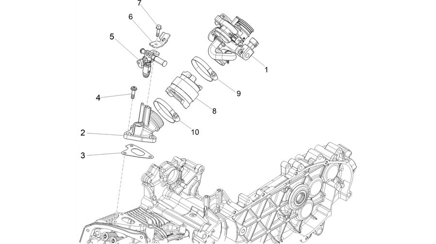 Throttle body - Injector - Induction joint