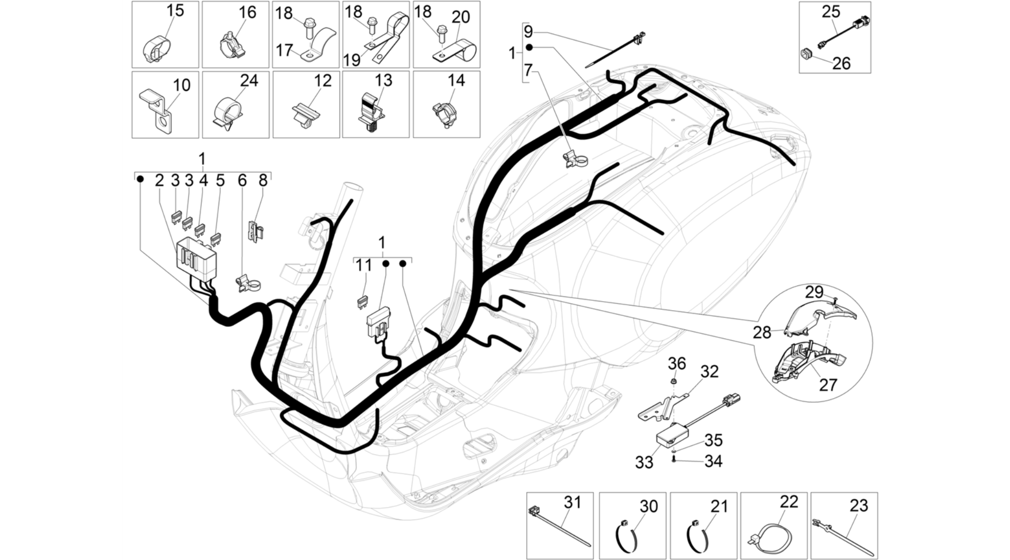 Main cable harness