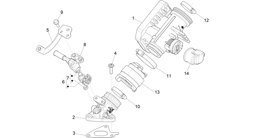 Throttle body - Injector - Induction joint