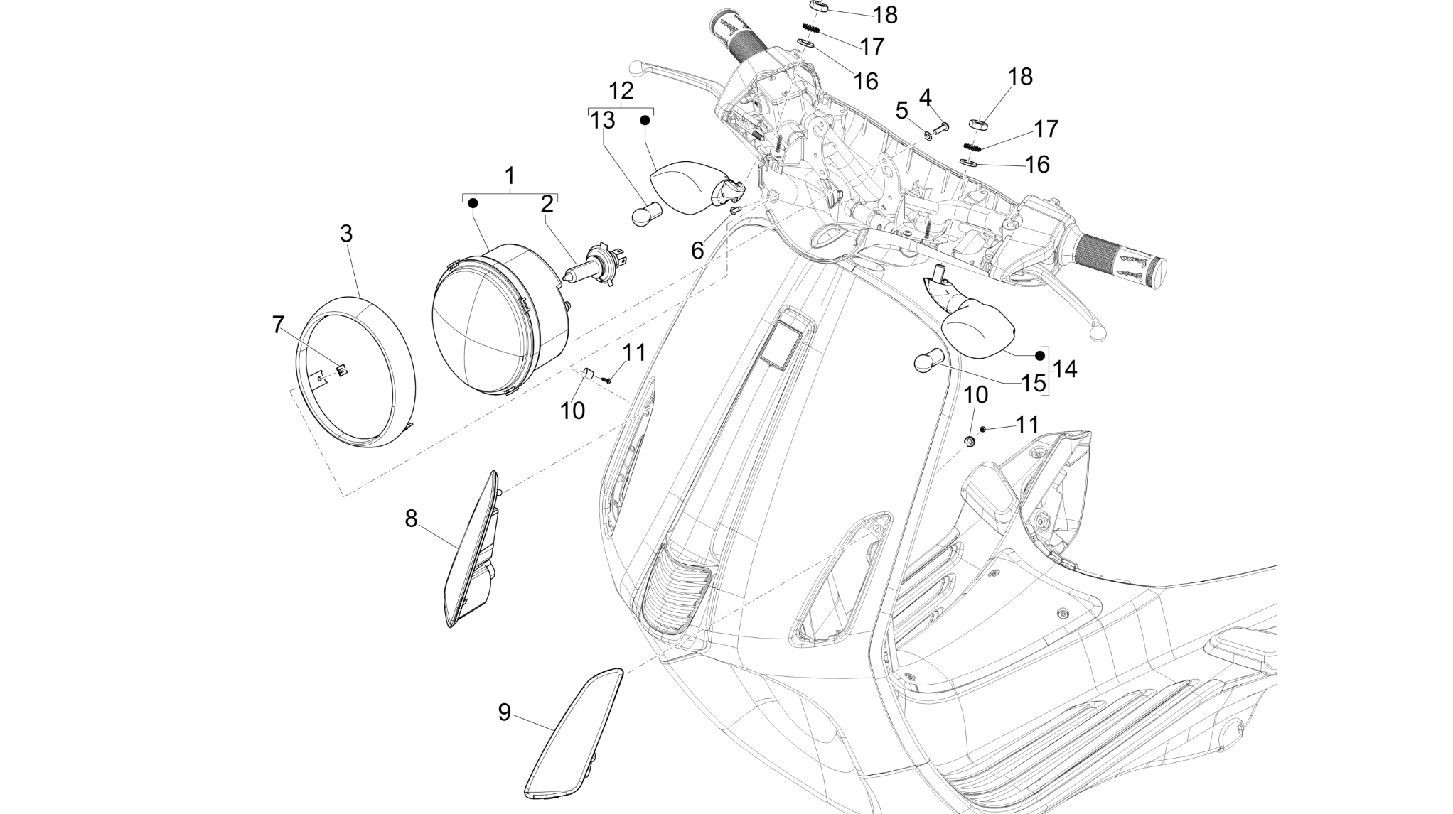 Front headlamps - Turn signal lamps