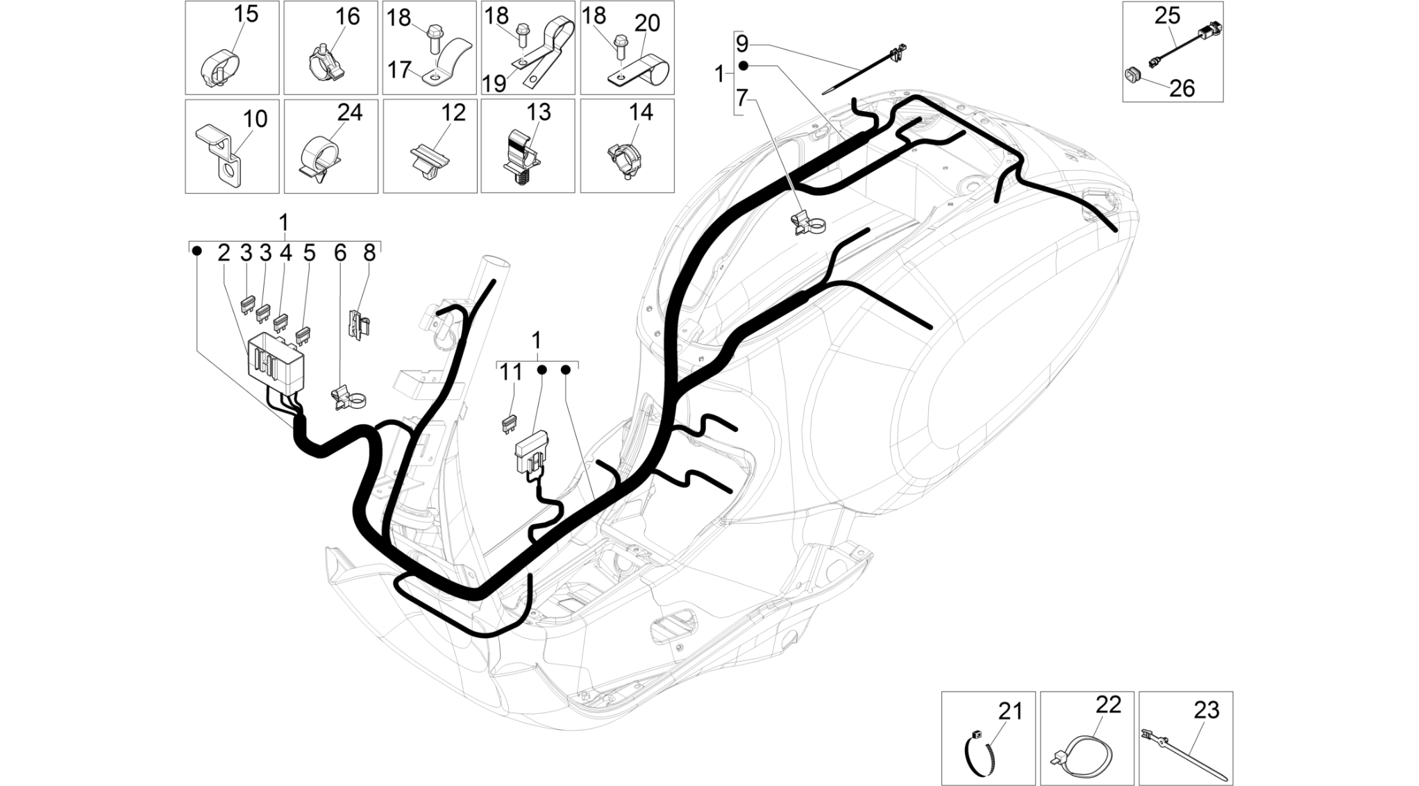 Main cable harness