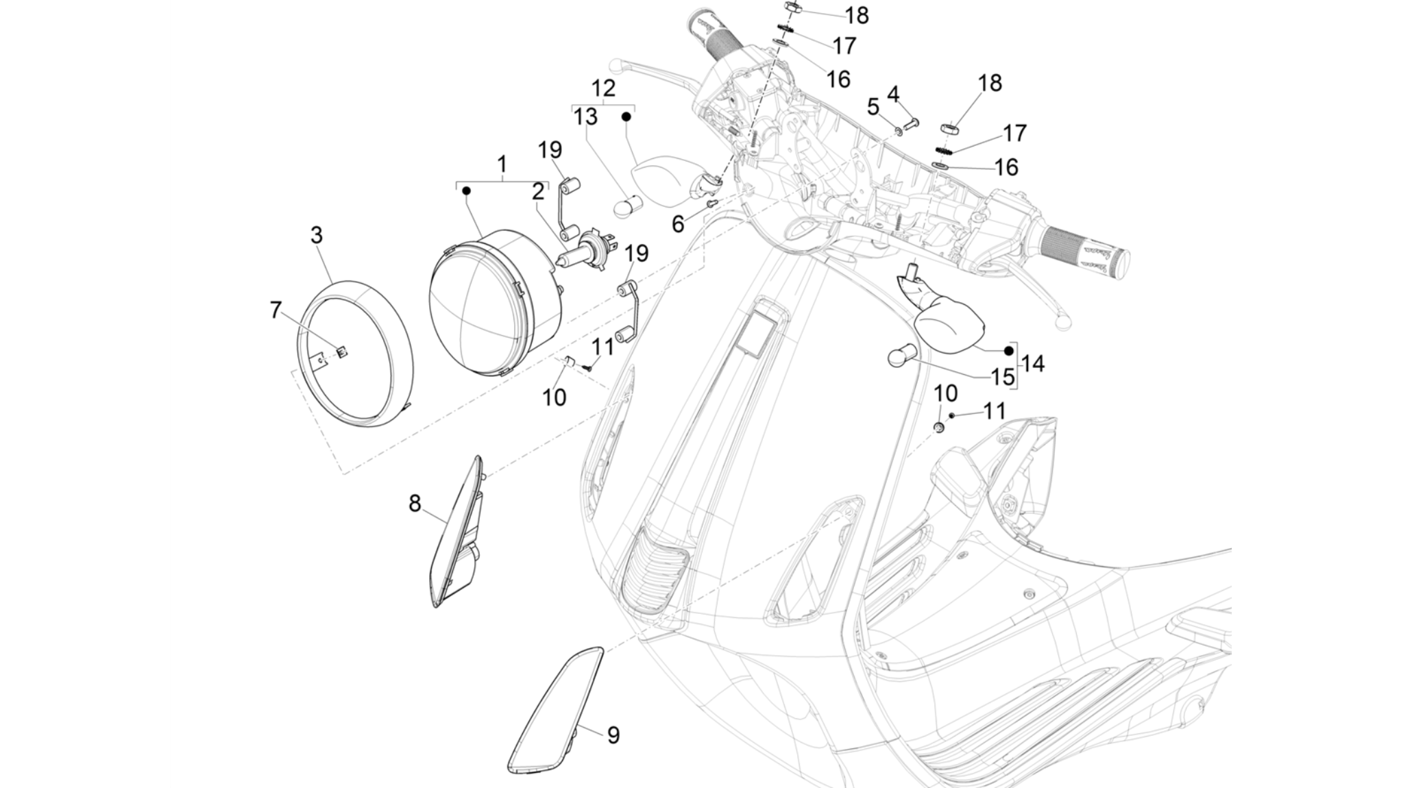 Front headlamps - Turn signal lamps