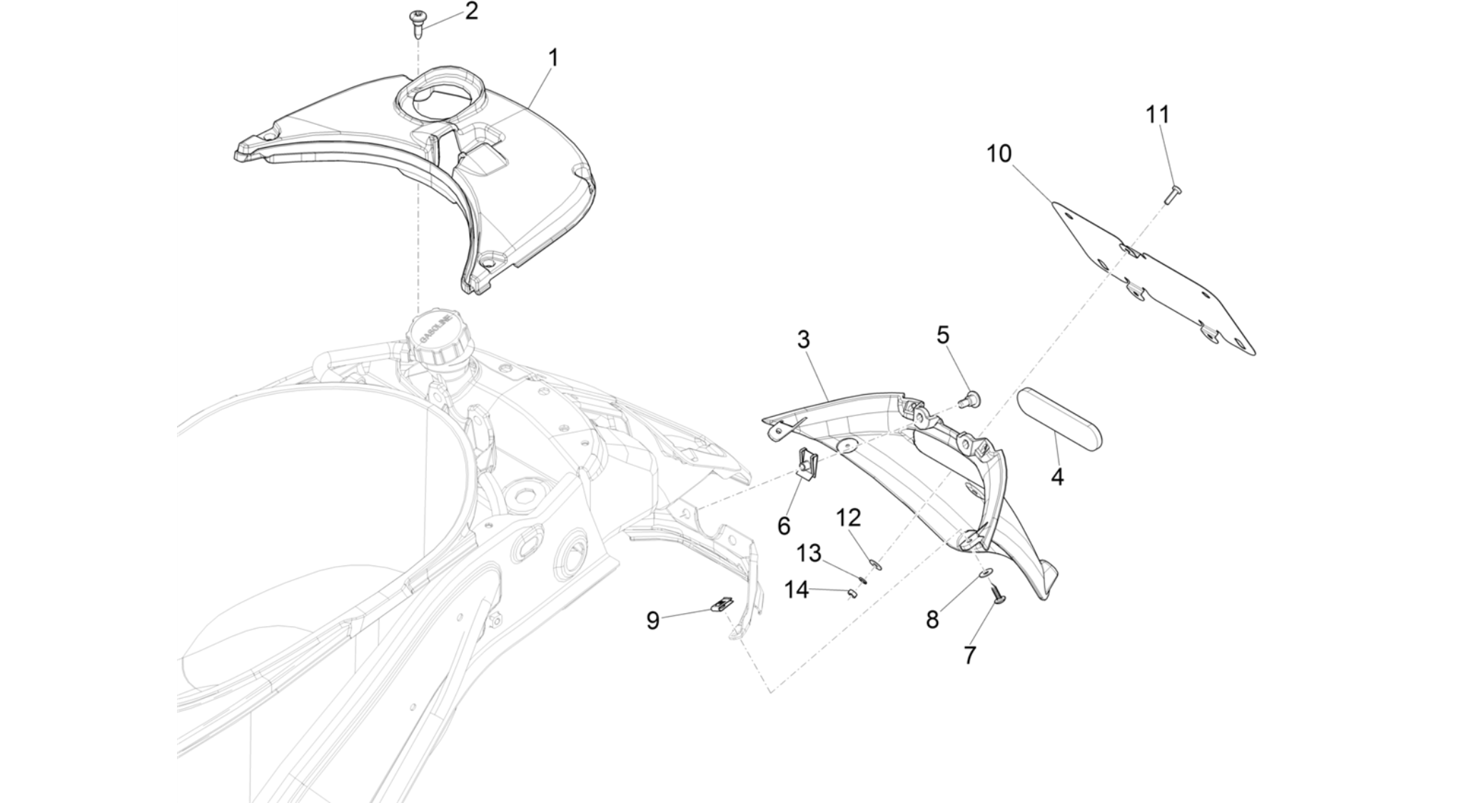 Rear cover - Splash guard