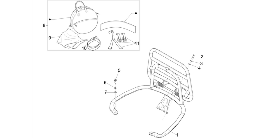 Rear luggage rack