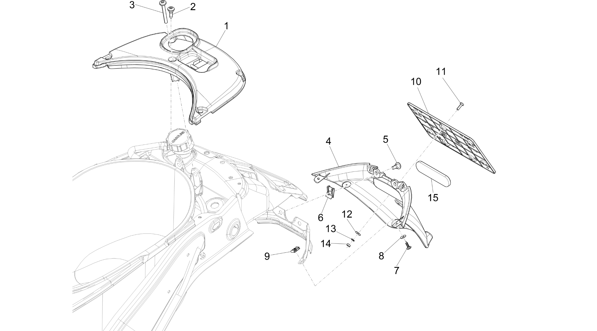 Rear cover - Splash guard