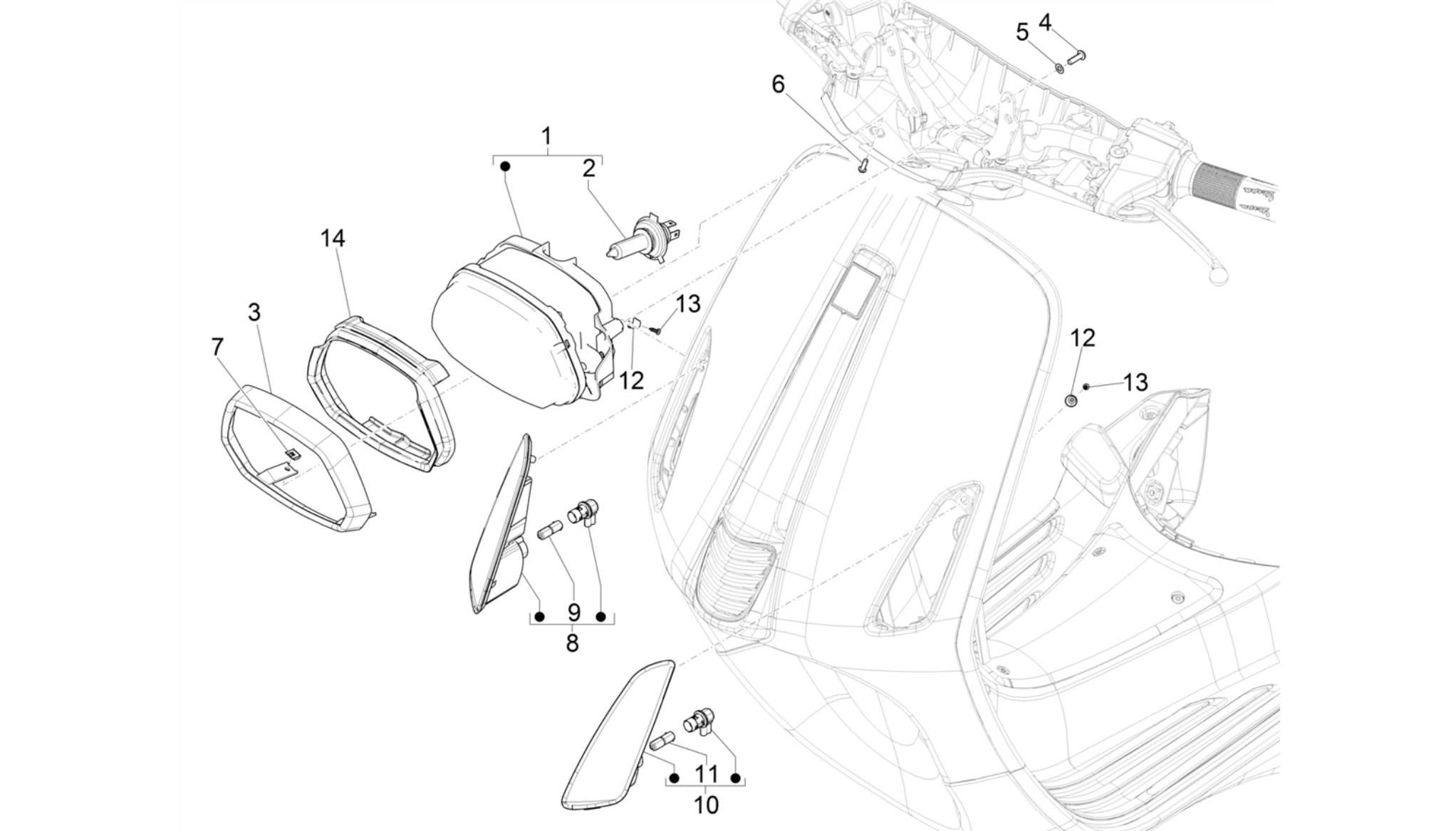 Front headlamps - Turn signal lamps