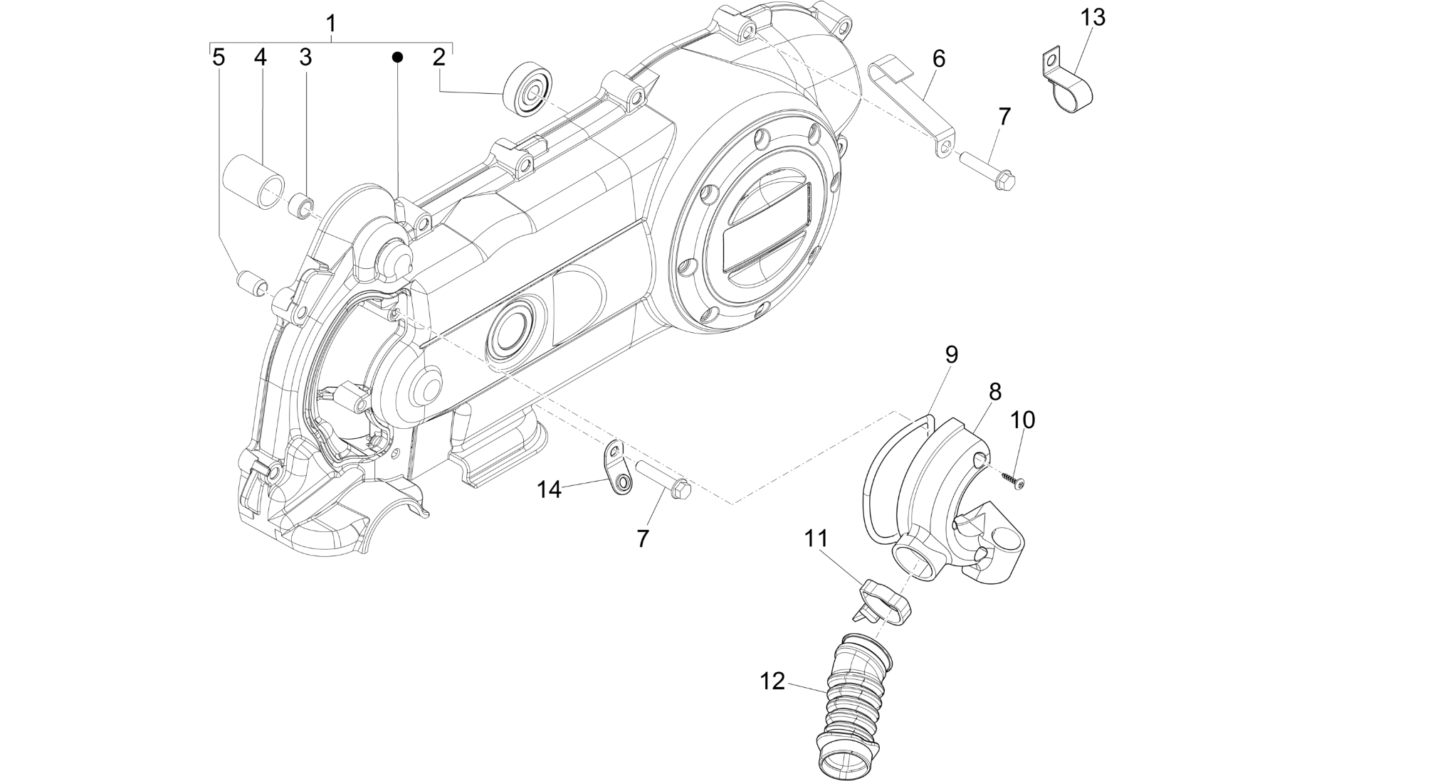 Crankcase cover - Crankcase cooling