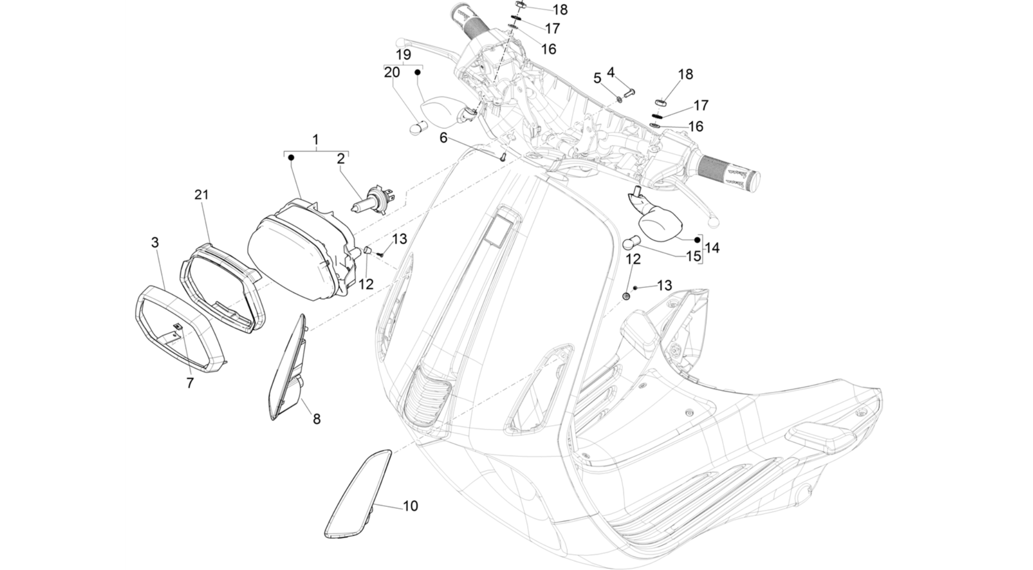 Front headlamps - Turn signal lamps