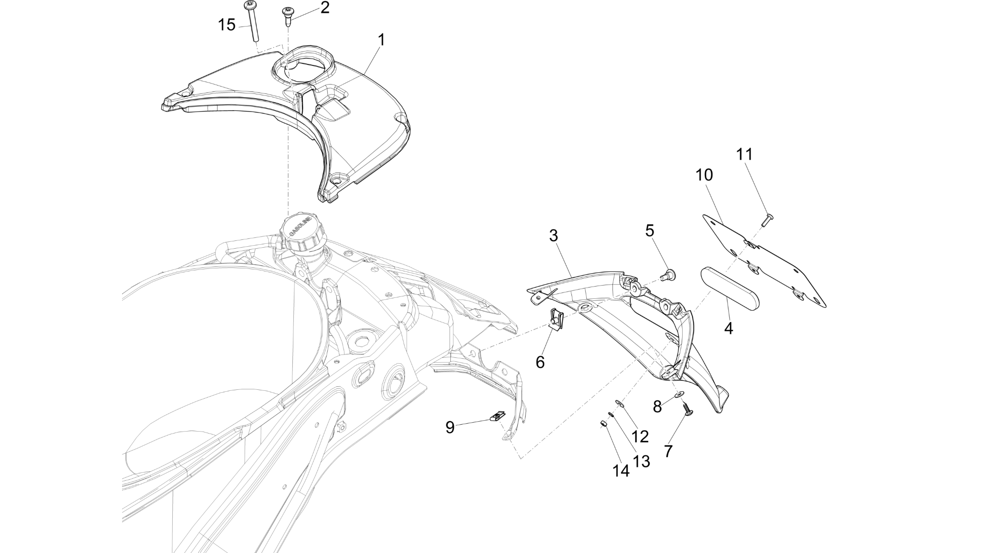 Rear cover - Splash guard