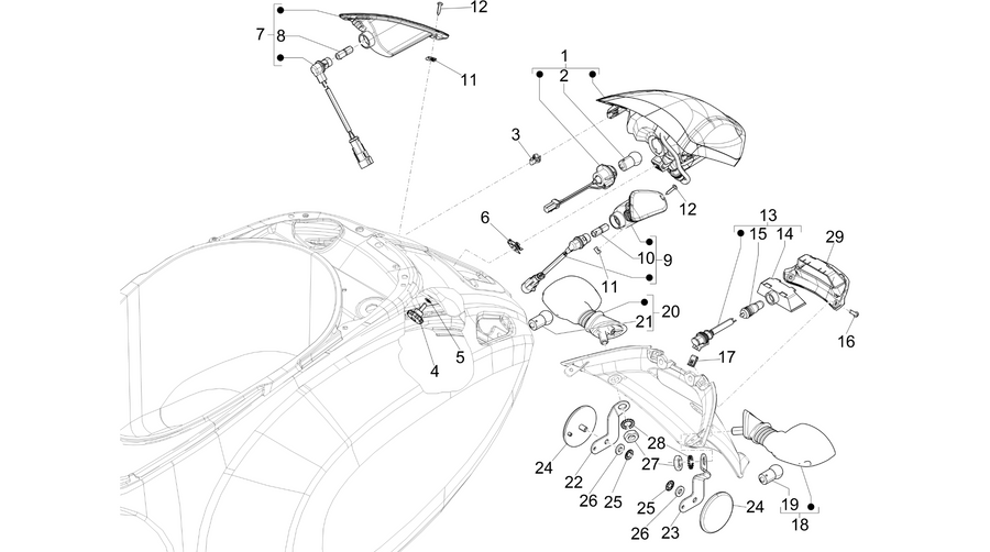 Rear headlamps - Turn signal lamps