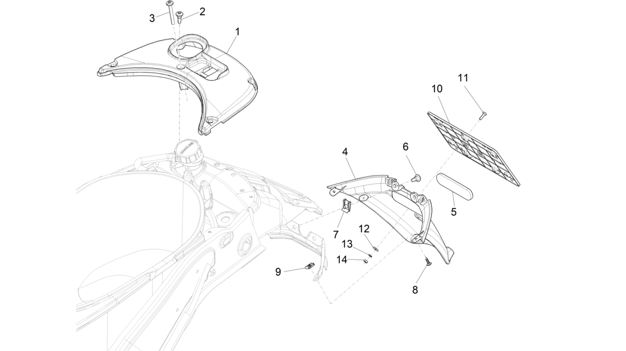 Rear cover - Splash guard