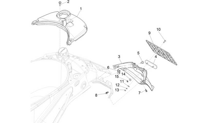 Rear cover - Splash guard