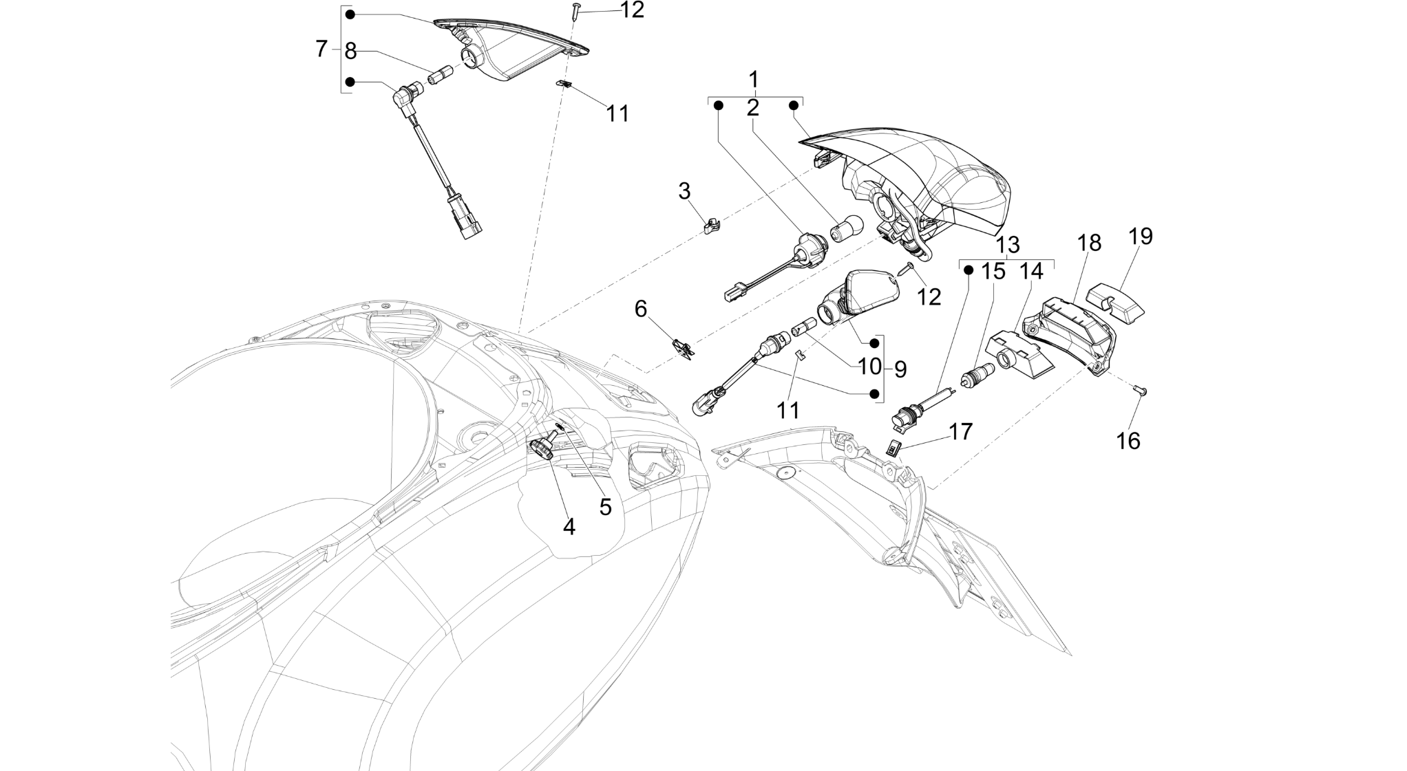 Rear headlamps - Turn signal lamps