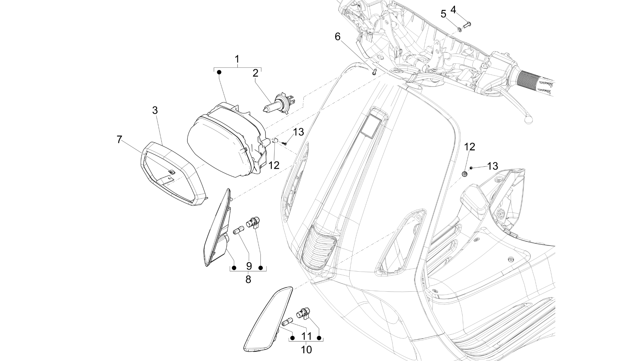 Front headlamps - Turn signal lamps