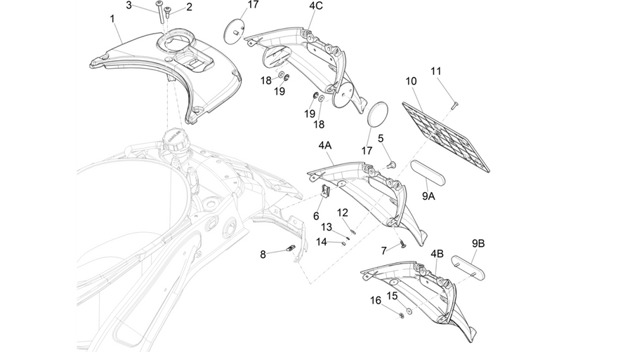Rear cover - Splash guard